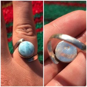 925 Silver Larimar Ring